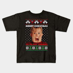 Kevin McCallister Shocked Face ugly sweater Kids T-Shirt